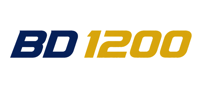 bd 1200 brand logo on the black-gold header